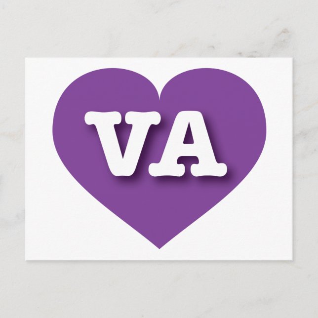 Postal Virginia Purple Heart - Amo a VA (Anverso)