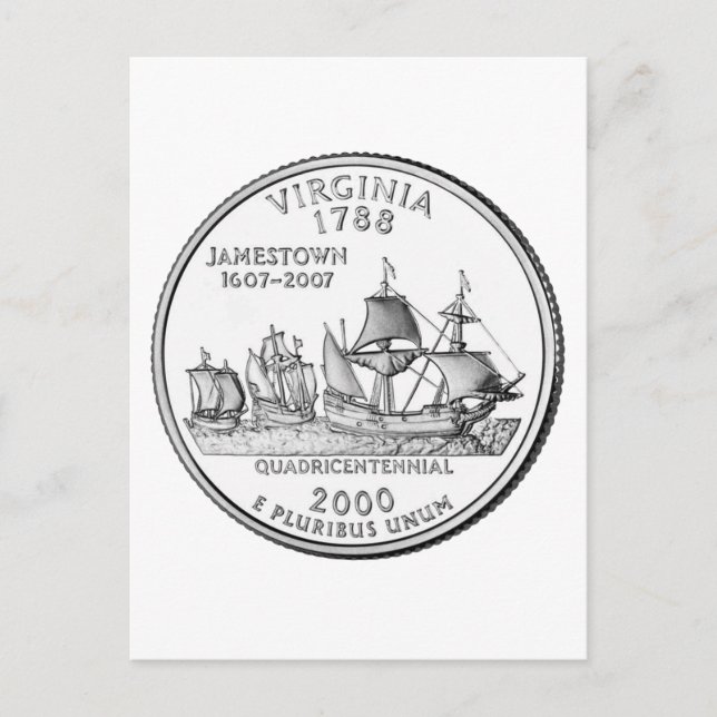 Postal Virginia State Quarter (Anverso)
