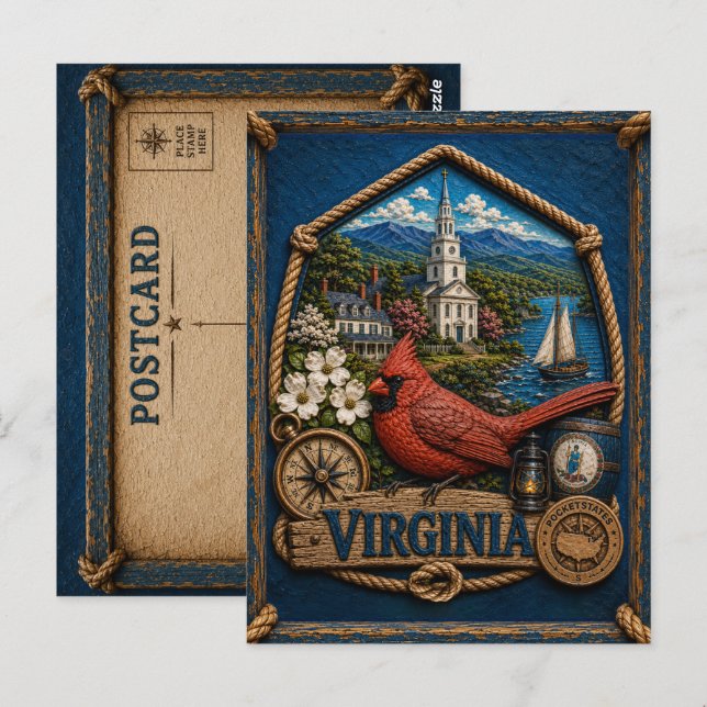 Postal Virginia Viajes Antiguos (Anverso / Reverso)