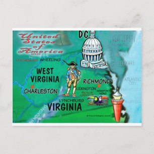 Postal Virginia Virginia Occidental EE. UU.