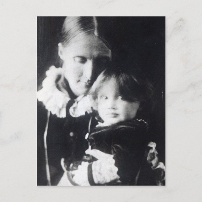 Postal Virginia Woolf, con su madre Julia, 1884 (Anverso)