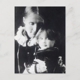 Postal Virginia Woolf, con su madre Julia, 1884