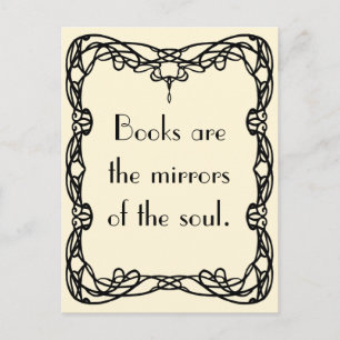 Postal Virginia Woolf en los libros