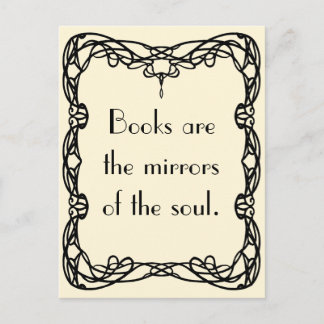 Postal Virginia Woolf en los libros