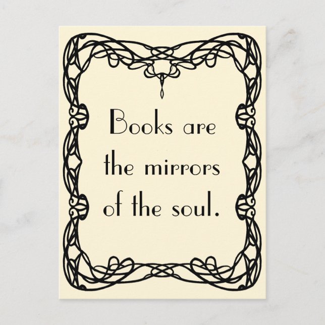 Postal Virginia Woolf en los libros (Anverso)