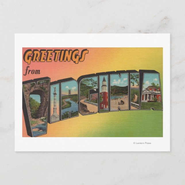 Postal VirginiaLarge Letter ScenesVirginia (Anverso)