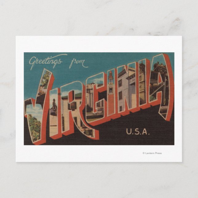 Postal VirginiaLarge Letter ScenesVirginia 4 (Anverso)