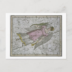 Postal Virgo, de 'A Celestial Atlas', pub en 1822 (col.