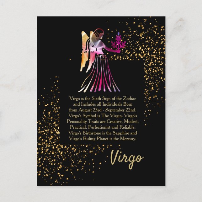 Postal Virgo la Virgen (Anverso)