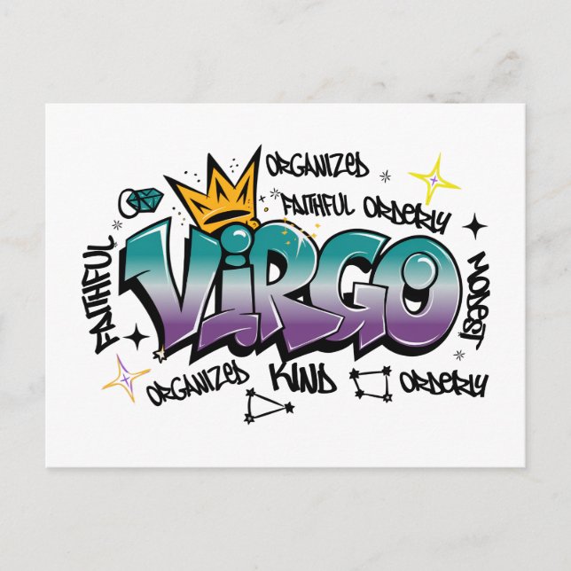 Postal Virgo zodiac graffiti (Anverso)
