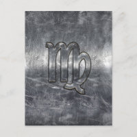 Virgo Zodiac Rótulo Grunge Molestias