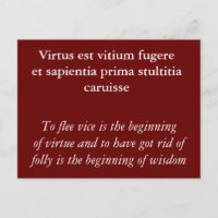 Virtud y vicio: cita de Horace