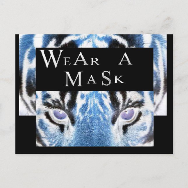 POSTAL VIRUS CORONA UTILIZA UNA MÁSCARA (Anverso)