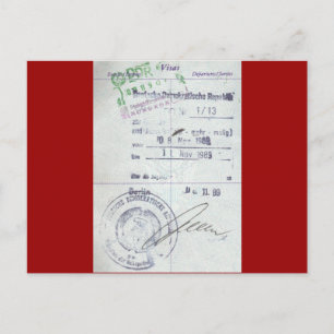 Postal Visados y sellos de entrada de la Alemania Orienta