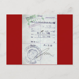 Postal Visados y sellos de entrada de la Alemania Orienta