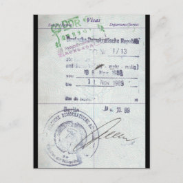 Postal Visados y sellos de entrada de la Alemania Orienta