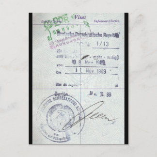 Postal Visados y sellos de entrada de la Alemania Orienta