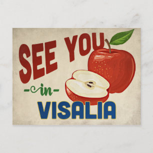 Postal Visalia California Apple - Viajes de época