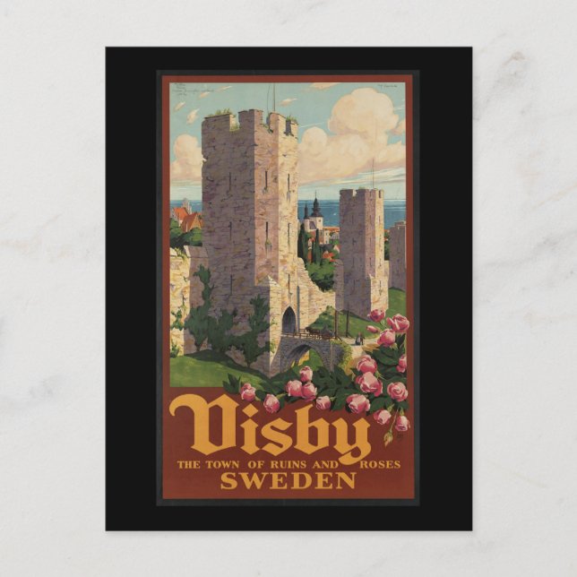 Postal Visby Suecia (Anverso)