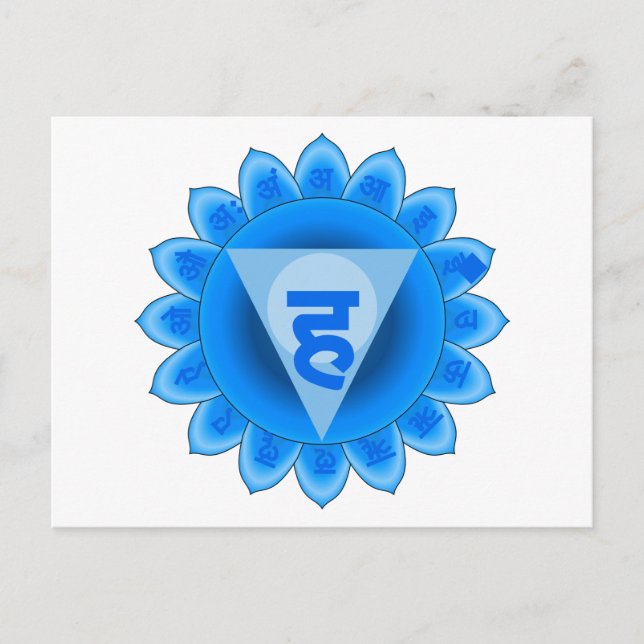 Postal Vishuddha La Garganta Chakra (Anverso)