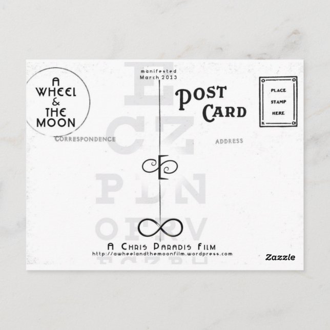 POSTAL VISIÓN DE RUEDAS DE NORMAN (Reverso)