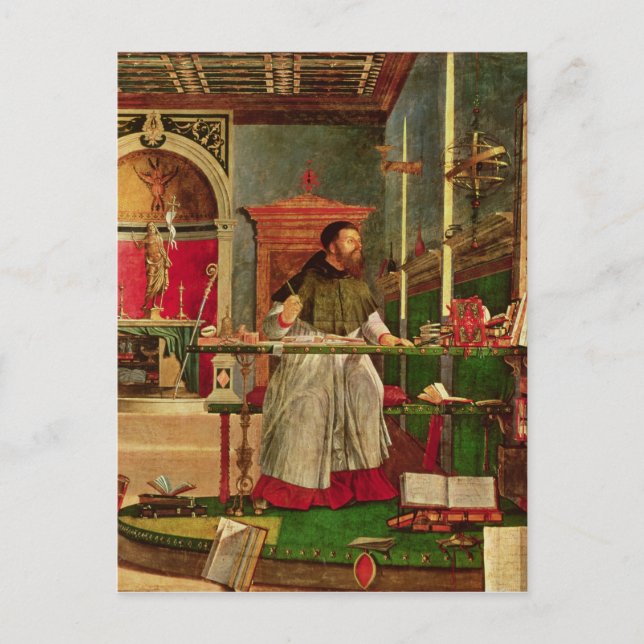 Postal Visión de San Agustín, 1502-08 (Anverso)