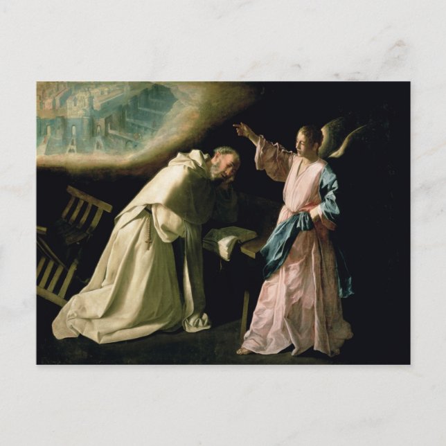 Postal Visión de San Pedro Nolasco, 1629 (Anverso)