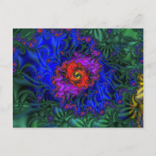 Postal Visión del Túnel Arte fractal arcoiris