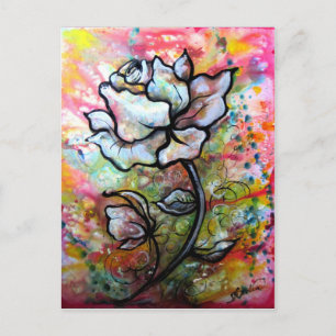 Postal Visión, dibujo en blanco y negro de Shadia Zayed