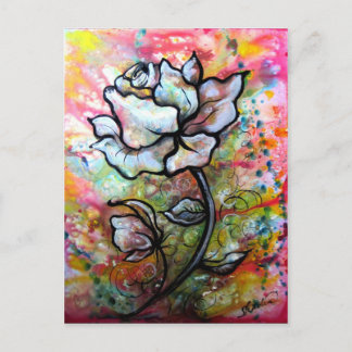 Postal Visión, dibujo en blanco y negro de Shadia Zayed