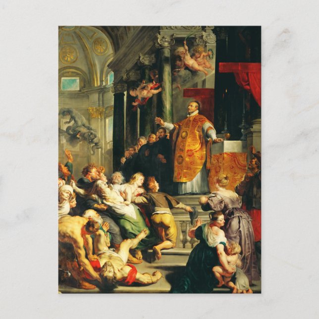 Postal Visiones de Ignacio de Peter Paul Rubens (Anverso)