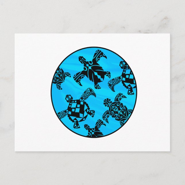 Postal Visiones de tortugas (Anverso)