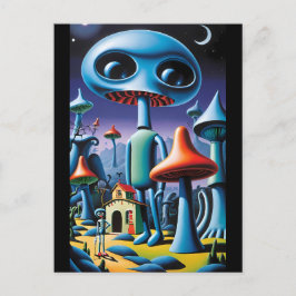 Postal Visita a pie por hongos Ken Gage Fantasy