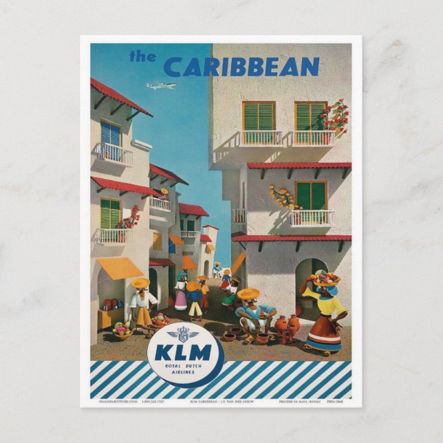 Postal Visita al Caribe Vintage (Anverso)