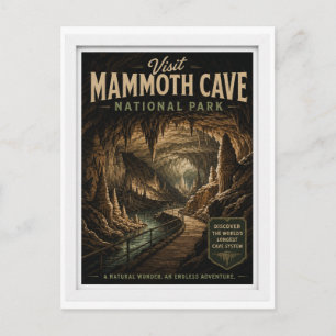 Postal Visita al Parque Nacional Mammoth Cave Travel Vint
