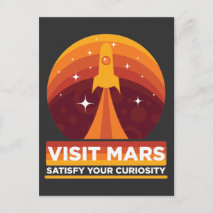 Postal Visita Astronomía Espacial Marte Satisfacer tu cur