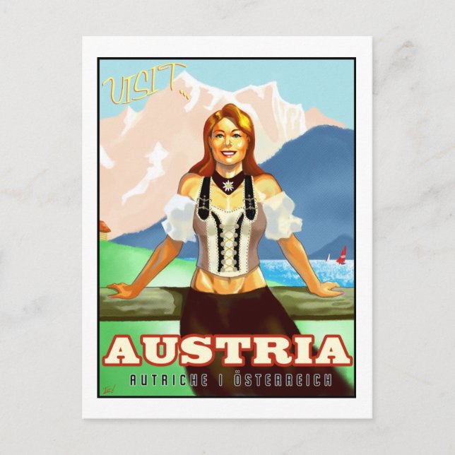 Postal ¡Visita Austria! (Anverso)