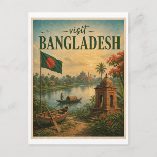 Postal Visita Bangladesh Travel Vintage