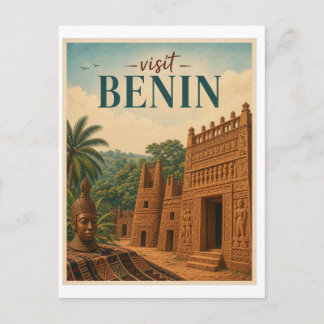 Postal Visita Benin Viajes Vintage