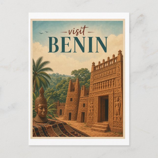 Postal Visita Benin Viajes Vintage (Anverso)