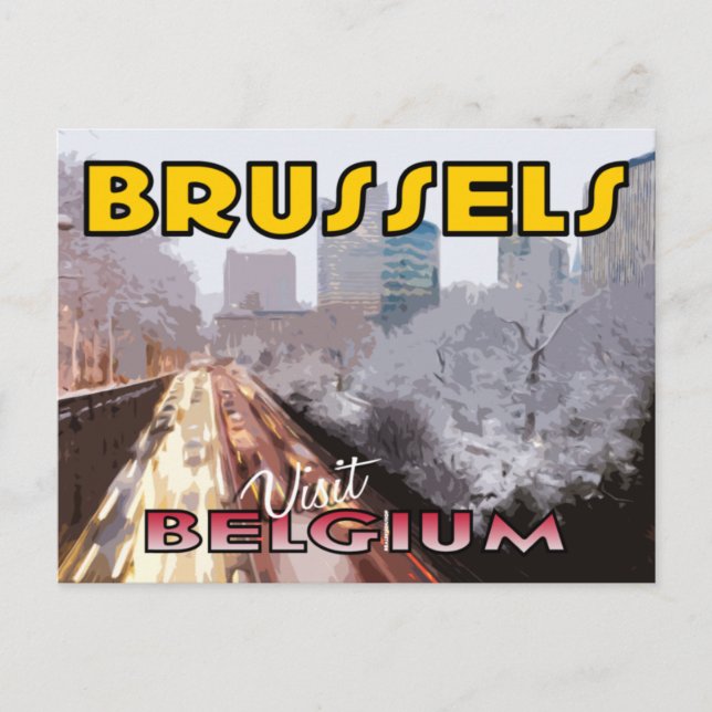 Postal Visita Bruselas, Bélgica (Anverso)