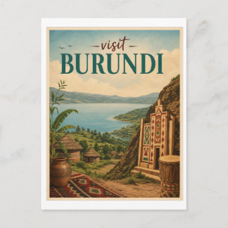 Postal Visita Burundi Viajes Vintage
