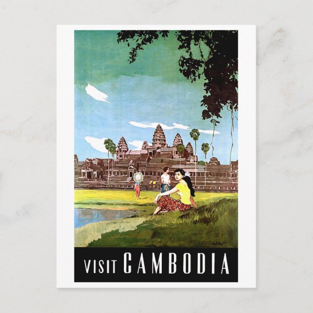 Postal Visita Camboya (Anverso)