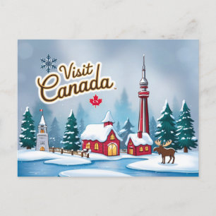 Postal Visita Canadá en invierno