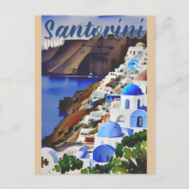 Postal Visita de cosecha Santorini Grecia Viaje griego