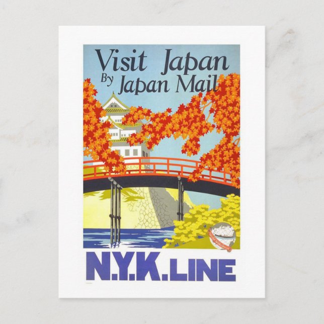 Postal Visita de Japón por correo japonés (Anverso)