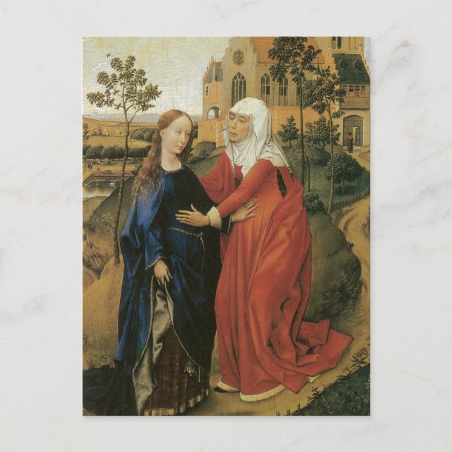 Postal Visita de Mary - Rogier Van Der Weyden (Anverso)