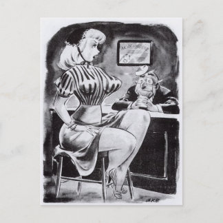 Postal Visita de médica - Pinzas antiguas para arte perso