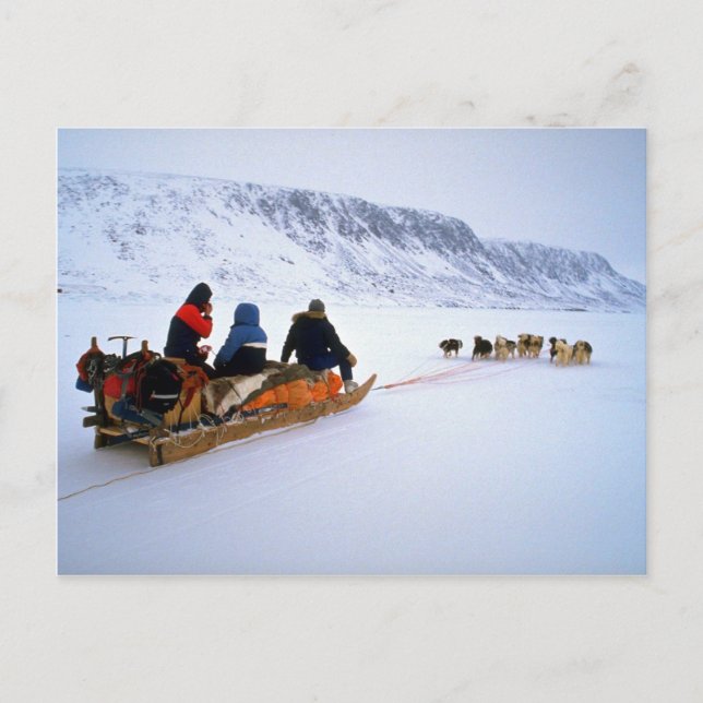 Postal Visita de perros conducidos, Isla Baffin del Sur (Anverso)