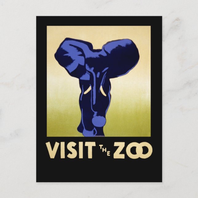 Postal Visita El Zoológico (Anverso)